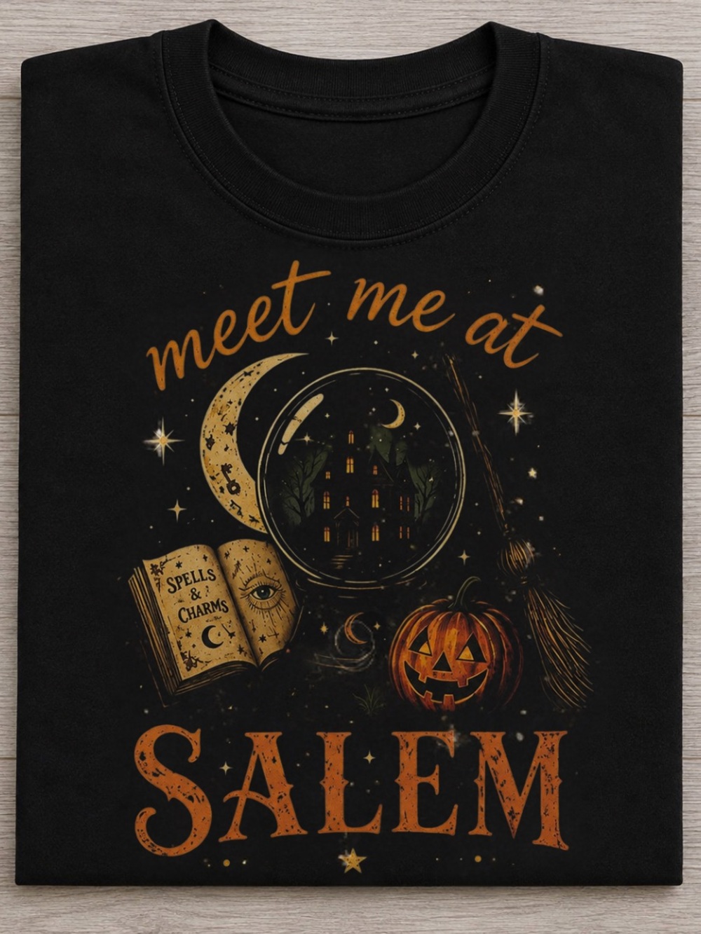 Black Halloween Graphic Tee - Casual Men’s Shirt Vintage